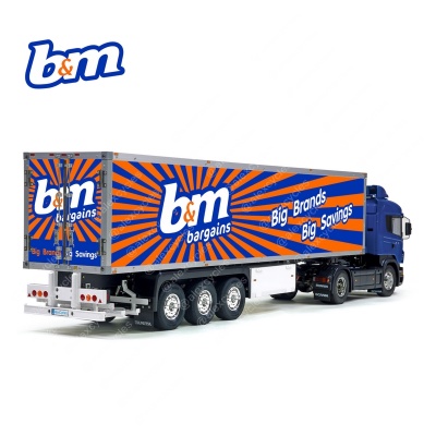 Tamiya 56319 56302 b&amp;m bagrains Big Brands Savings Trailer Reefer Semi Box Huge Side Decals Stickers Kit 