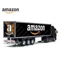 Tamiya 56319 56302 Amazon Black Trailer Reefer Semi Box Huge Side Decals Stickers Kit