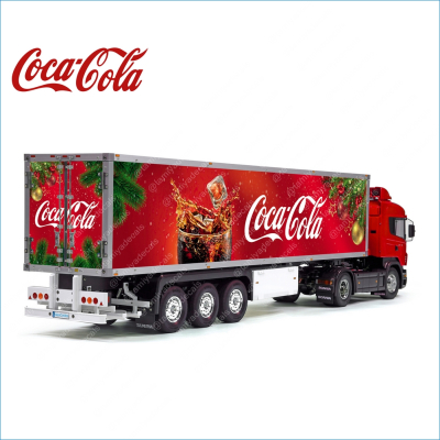 Tamiya 56319 56302 Coca-Cola Christmas Original Reefer Semi Box Trailer Big Side Decals Stickers Set 