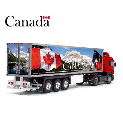 Canada Flag Tamiya 56319 56302 Patriotic Reefer Semi Box Trailer Side Decals Stickers Kit 