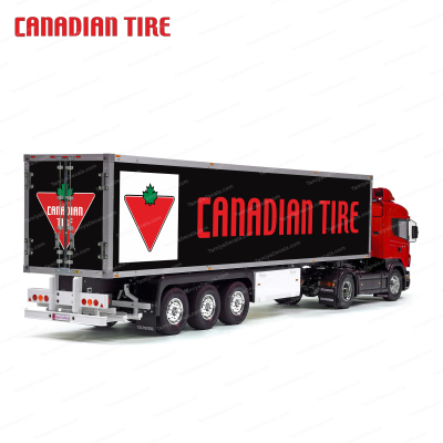 Tamiya 56319 56302 Black Canadian Tire Shop Canada&#039;s Top Department Store Trailer Reefer Semi Box Huge Side Decals Stickers Kit 
