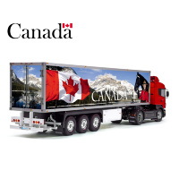 Patriotic CANADA Flag Tamiya 56319 56302 Reefer Semi Box Trailer Side Huge Decals Stickers Kit
