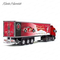Tamiya 56319 56302 Nascar Kevin Harvick Budweiser Racing Trailer Reefer Semi Box Huge Side Stickers Decals Kit