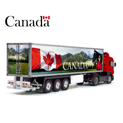 CANADA Patriotic Flag Tamiya 56319 56302 Reefer Semi Box Trailer Side Huge Decals Stickers Kit 