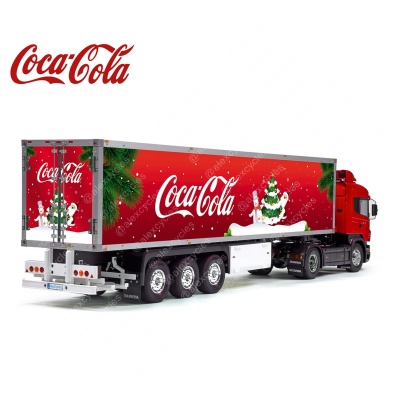Tamiya 56319 56302 Coca-Cola Christmas Snowmans Reefer Semi Box Trailer Big Side Decals Stickers Set 