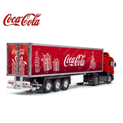 Tamiya 56319 56302 Coca-Cola Christmas Original Reefer Semi Box Trailer Big Side Decals Stickers Kit 