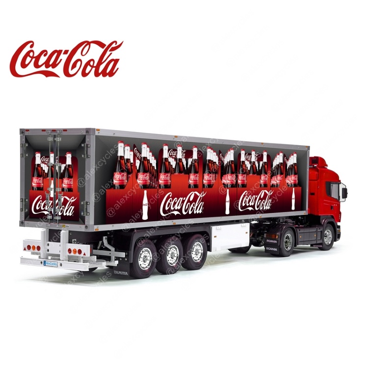 56302 Tamiya 14th Scale Reefer Box Trailer Coca-Cola Boxes Decals Stickers Set