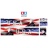 USA Patriotic Flag Tamiya 56319 56302 Eagle Reefer Semi Box Trailer Side Huge Decals Stickers Set - 