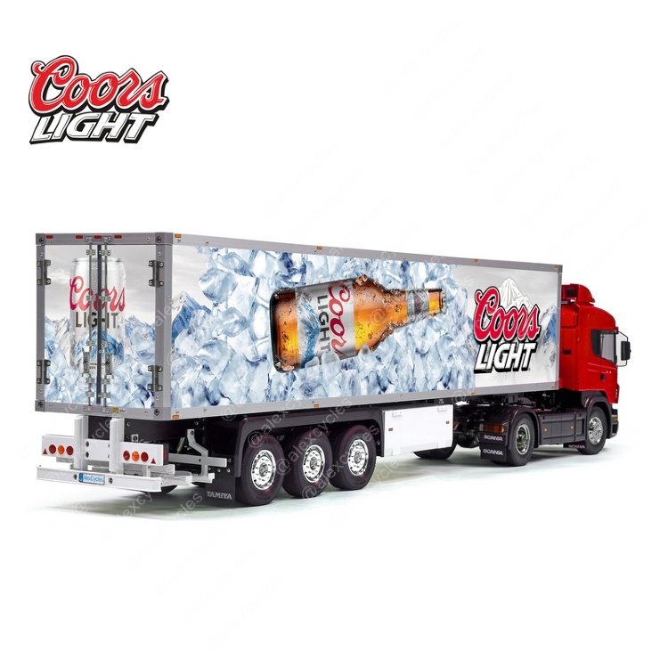Coors Light Beer Tamiya 56319 56302 Trailer Reefer Semi Box Huge Side