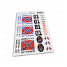 General Lee RC Car 1/25 25th Scale Duke of Hazzard Decals Stickers Full Kit Set Already Cut