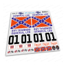 General Lee RC Car 1/8 8th Scale Duke of Hazzard Decals Stickers Full Kit Set Already Cut