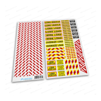 Tamiya Scania 1/14 Scale Truck Trailer 56319 56302 Warning Attention Safety Sign Decals Stickers Stripes