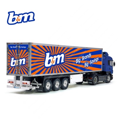 Tamiya 56319 56302 b&amp;m Big Brands Savings Trailer Reefer Semi Box Huge Side Decals Stickers Kit 