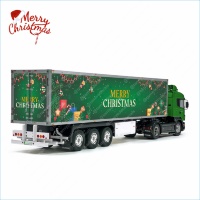 Tamiya 56319 56302 Merry CHRISTMAS Green Trailer Reefer Semi Box Huge Side Decals Stickers Kit