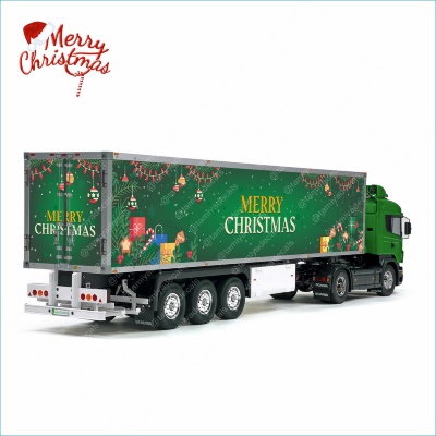 Tamiya 56319 56302 Merry CHRISTMAS Green Trailer Reefer Semi Box Huge Side Decals Stickers Kit 