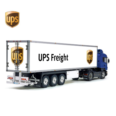 Tamiya 56319 56302 UPS Freight USA Post Trailer Reefer Semi Box Huge Side Decals Stickers Kit 