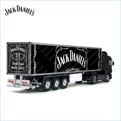 Tamiya 56319 56302 Jack Daniel&#039;s USA Number 1 Whiskey Trailer Reefer Semi Box Huge Side Decals Stickers Kit 