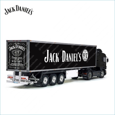 Tamiya 56319 56302 Jack Daniel&#039;s USA Number 1 Whiskey in Australia Trailer Reefer Semi Box Huge Side Decals Stickers Kit 