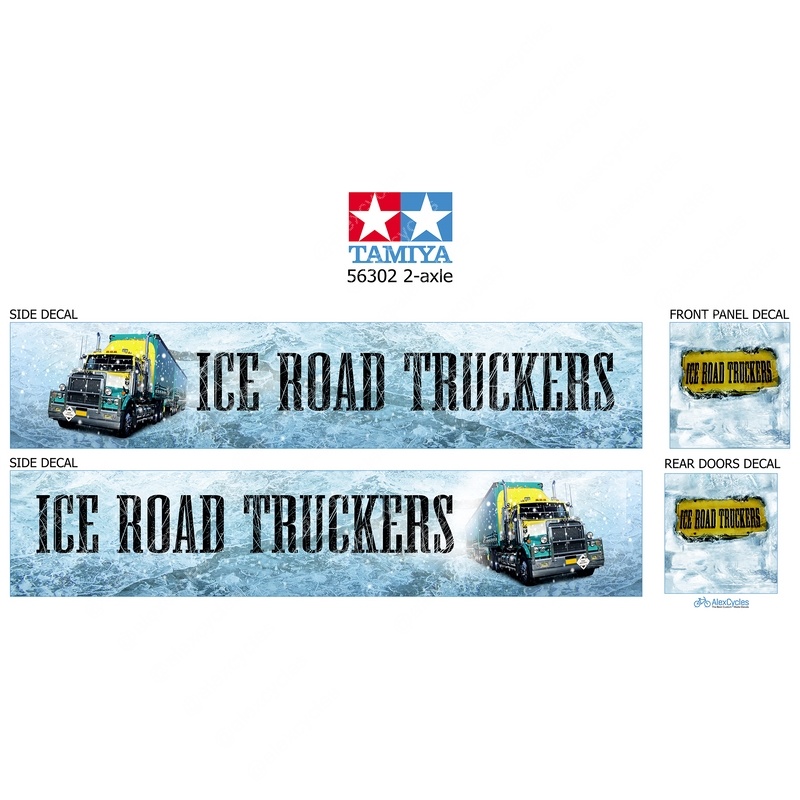 Tamiya 1/14 Truck 'Carlile' Ice Road truck Reefer trailer stickers decals 