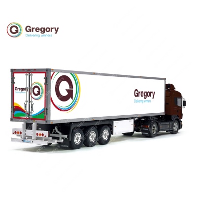 Tamiya 56319 56302 Gregory Delivering Winners UK Post Trailer Reefer Semi Box Huge Side Decals Stickers Kit 