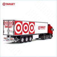 Tamiya 56319 56302 Target SuperTarget Corporation Trailer Reefer Semi Box Huge Side Stickers Decals Kit