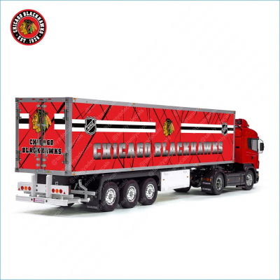 Tamiya 56319 56302 NHL Chicago Blackhawks Hockey Trailer Reefer Semi Box Huge Side Stickers Decals Kit 