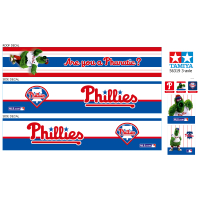 Tamiya 56319 56302 Phillies Philadelphia Phillies American Professional Baseball Team Trailer Reefer Semi Box Huge Side Decals Stickers Kit