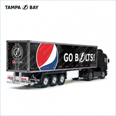 Tamiya 56319 56302 NHL Tampa Bay Lightning Florida Hockey Trailer Reefer Semi Box Huge Side Stickers Decals Kit 