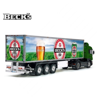 Tamiya 56319 56302 BECK&#039;S Germany Beer Trailer Reefer Semi Box Huge Side Decals Stickers Set 