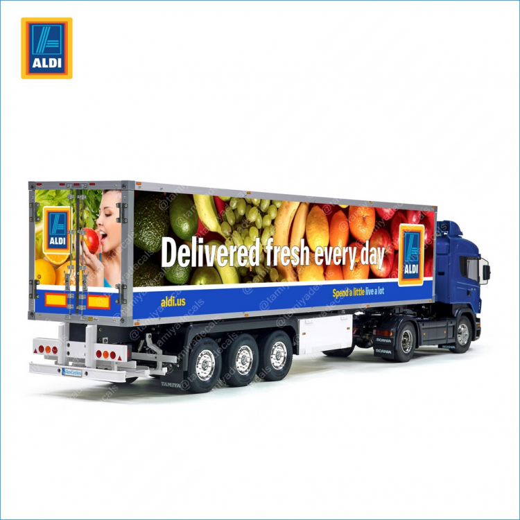 Tamiya 56319 56302 ALDI US Discount Supermarket Trailer Reefer Semi Box