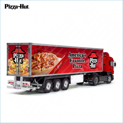 Tamiya 56319 56302 America&#039;s Favorite Pizza Hut Trailer Reefer Semi Box Huge Side Stickers Decals Set 