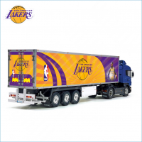 Tamiya 56319 56302 NBA LA Los Angeles Lakers Trailer Reefer Semi Box Huge Side Stickers Decals Kit