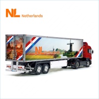 Patriotic NL The Netherlands Flag Holland Tamiya 56319 56302 Reefer Semi Box Trailer Side Huge Decals Stickers Kit